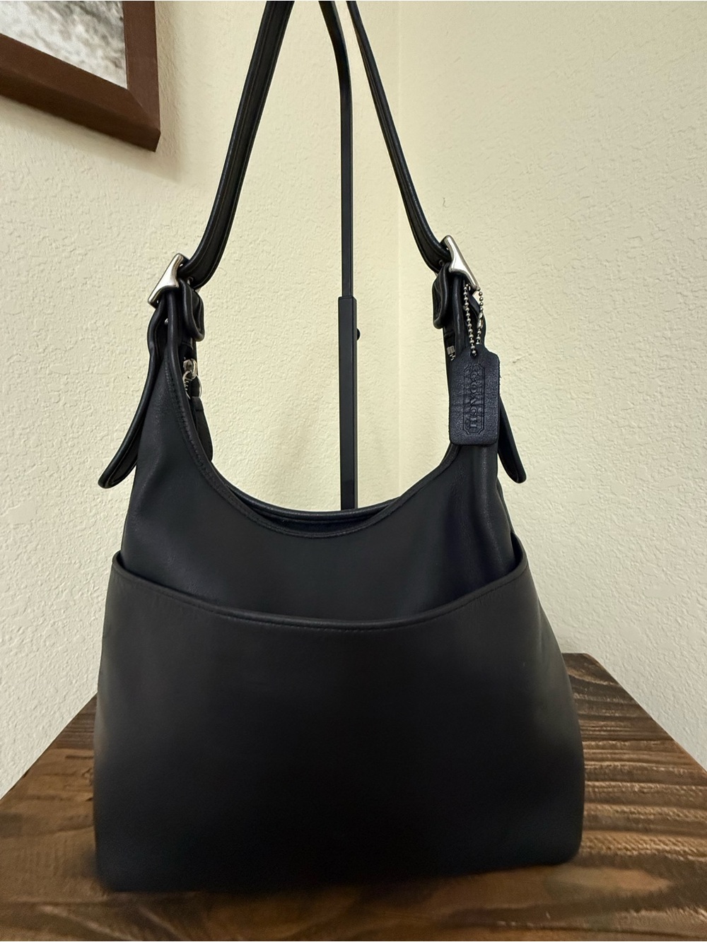 Vintage Coach Ergo Zip Hobo 9058 | Black Glove-Tanned Leather | (2000) - Picture 4 of 14